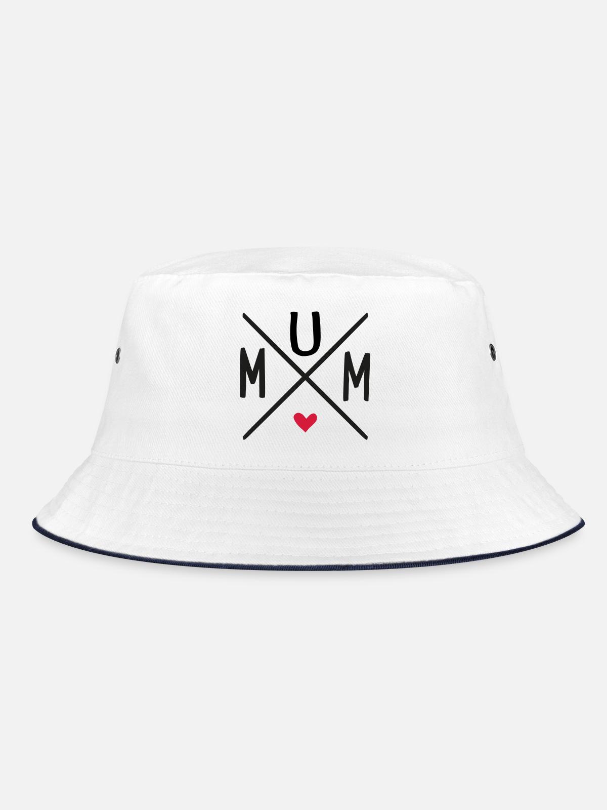 mum - Bucket Hat - white/navy - Front
