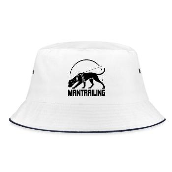 Boxer Mantrailing Hundesport Hunde Wilsigns - Bucket Hat - Weiß/Navy - Vorne