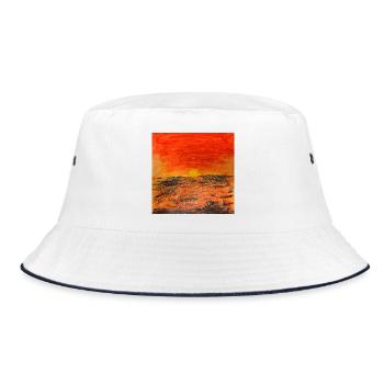 Coucher de soleil rouge feu - Bob - blanc/marine - Devant