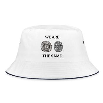 Wir sind gleich - Bucket Hat - Weiß/Navy - Vorne