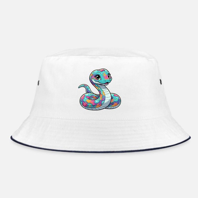 Farbenfrohe Blumenschlange Bucket Hat