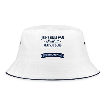 Je Ne Suis Pas Parfait Mais Je Suis Et C Est Pr... - Bob - blanc/marine - Devant