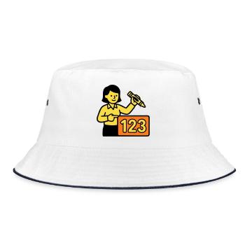 Enseignant Math 123 School - Bob - blanc/marine - Devant