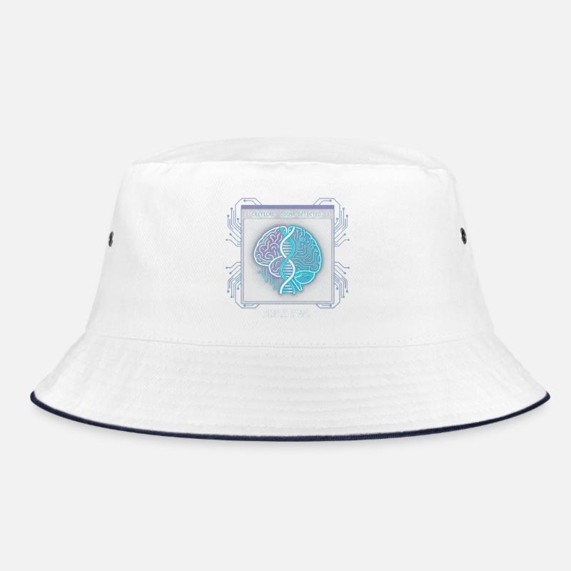 Guided By Science Cyberpunk Techwear - Bucket Hat - white/navy
