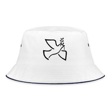 Colombe de la Paix – Symbole de la Paix et de l’Espoir - Bob - blanc/marine - Devant