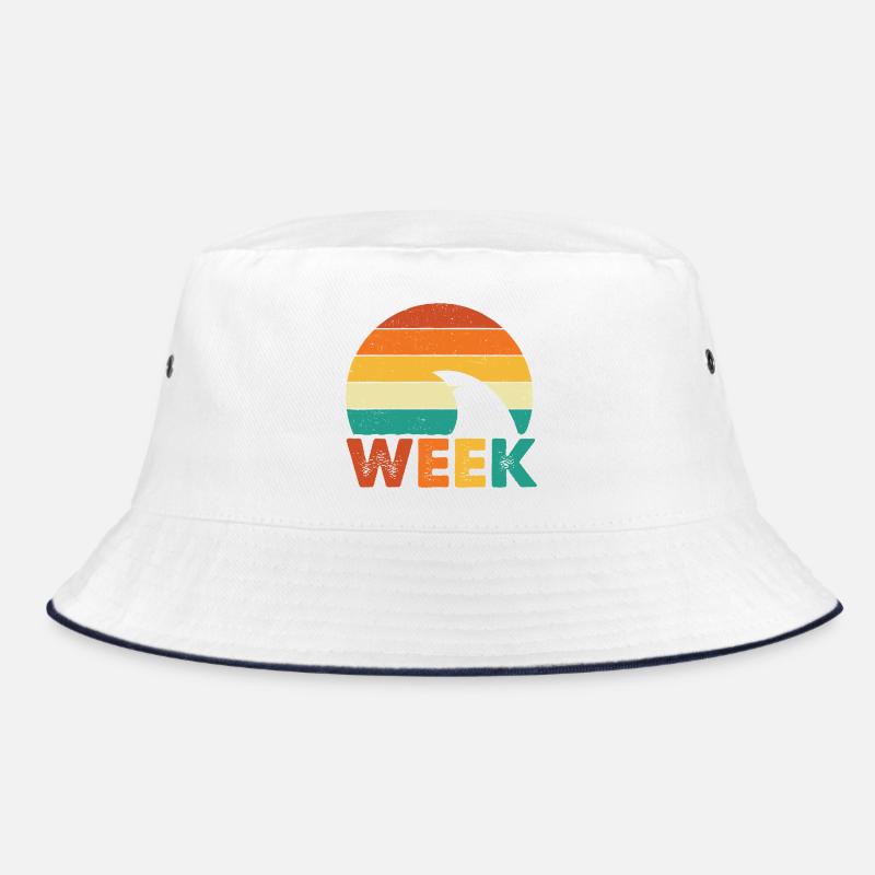 Minimal Shark Week Ocean Marine Style Bucket Hat