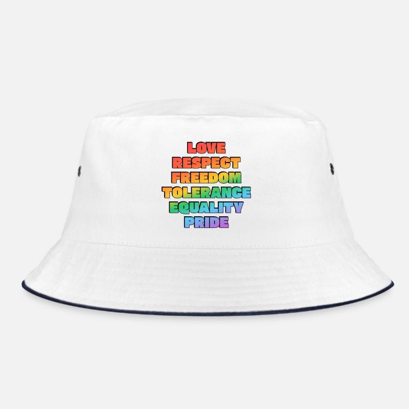 Rainbow Pride Values Bucket Hat