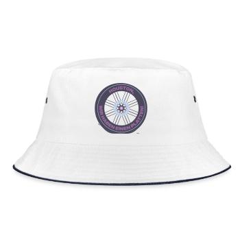 Houston Bicycle Tire Plate Joke - Bucket Hat - white/navy - Front