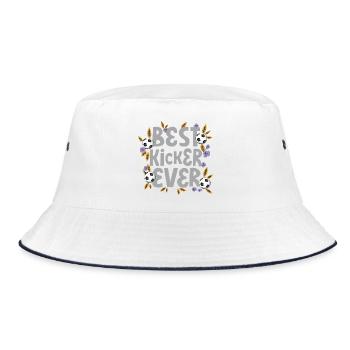 Best Kicker Ever – Soccer - Bucket Hat - white/navy - Front