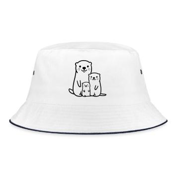 Otter - Bucket Hat - Weiß/Navy - Vorne