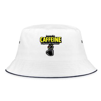 Chimie du café : Tasse de molécules de caféine - Bob - blanc/marine - Devant