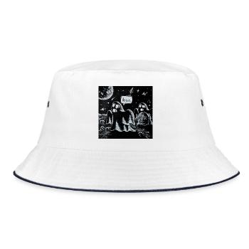 Boo in Space: Ghosts in Space - Bucket Hat - white/navy - Front