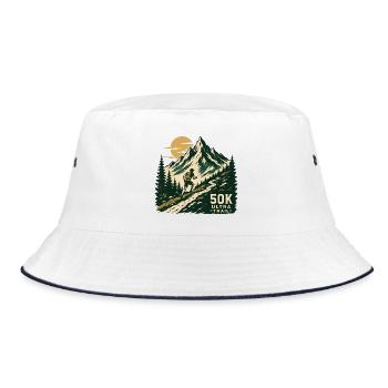 Trail Running - Ultra Trail - Bucket Hat - white/navy - Front