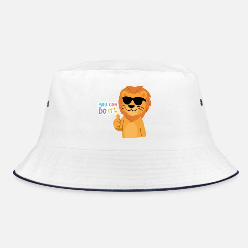 Süßer Löwe mit der Brille Bucket Hat