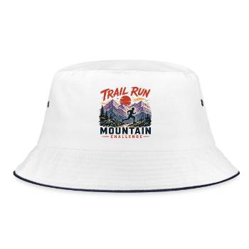 Trail Run - Mountain Challenge - Bucket Hat - white/navy - Front