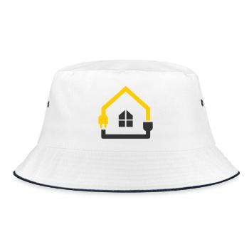 Electrician House Socket Smart Home - Bucket Hat - white/navy - Front