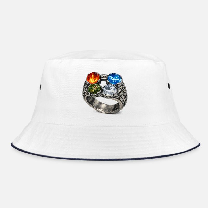 Four Elements Ring with Gemstones Bucket Hat