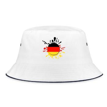 Ball Sun Flag Germany Splash of Color - Bucket Hat - white/navy - Front