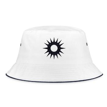 Night Star Sun Ring - Bucket Hat - white/navy - Front