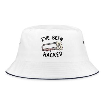 I've been hacked (Funny amputee) - Bucket Hat - white/navy - Front