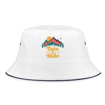 Take a Hike - Bucket Hat - white/navy - Front
