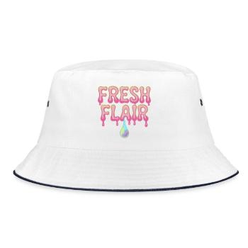 Fresh Flair Lively Style - Bucket Hat - white/navy - Front