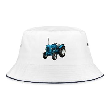 Illustration du tracteur bleu - Bob - blanc/marine - Devant