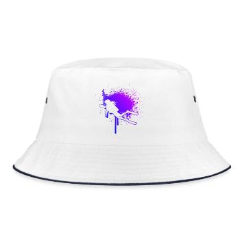 Gift idea for a freediver with Scuba Diving - Bucket Hat - white/navy - Front
