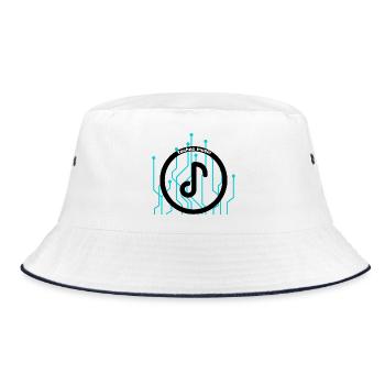 Techno Circuit Rhythm - Bucket Hat - white/navy - Front