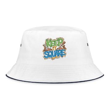 Cabinet Maker Keep It Square Furniture Maker - Bucket Hat - white/navy - Front