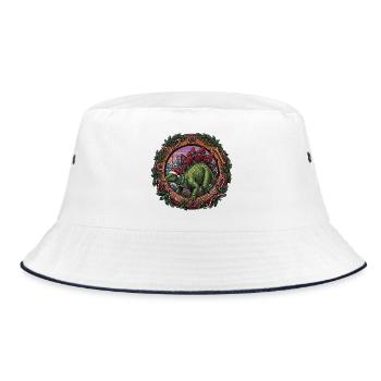 Stegosaurus Christmas Magic - Bucket Hat - white/navy - Front
