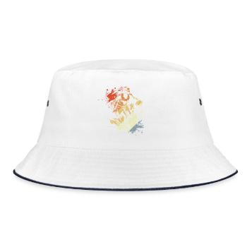Basketball player - Bucket Hat - white/navy - Front