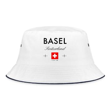 Bâle Suisse Coordonnées Souvenir de voyage - Bob - blanc/marine - Devant