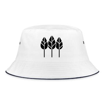 Motif horticole des trois arbres du jardinier - Bob - blanc/marine - Devant