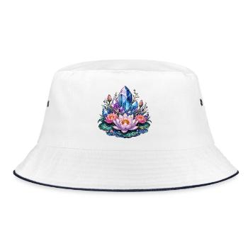 Crystal Lotus Fantasy - Bucket Hat - white/navy - Front