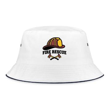 Logo des armoiries du casque de pompier - Bob - blanc/marine - Devant