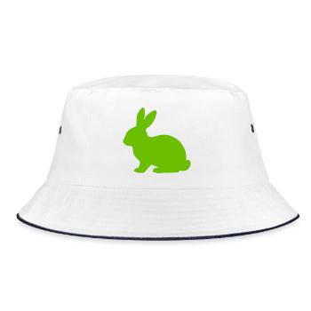 Bright Bunny Silhouette - Bucket Hat - white/navy - Front