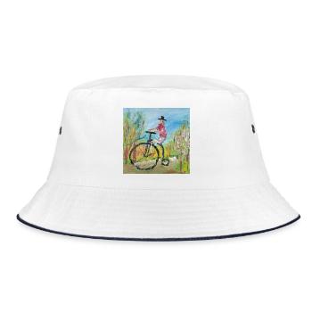 Penny-farthing - Bucket Hat - white/navy - Front