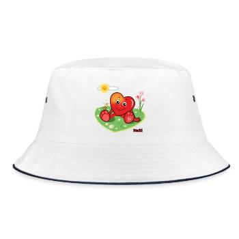 Mucki Little Bee - Bucket Hat - Weiß/Navy - Vorne
