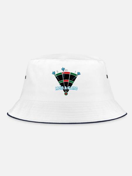 Mein A-Game - Bucket Hat - Weiß/Navy