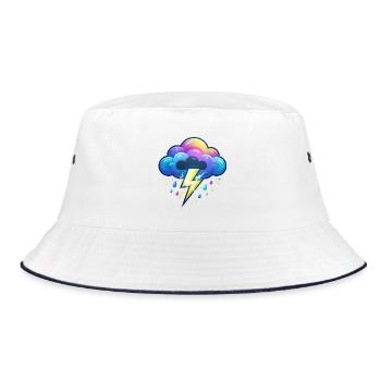 Blitz - Bucket Hat - Weiß/Navy - Vorne