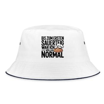 Mein Sauerteig - Bucket Hat - Weiß/Navy - Vorne