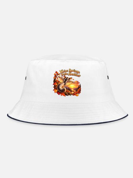 Kleine Sprünge Große Abenteuer - Bucket Hat - Weiß/Navy