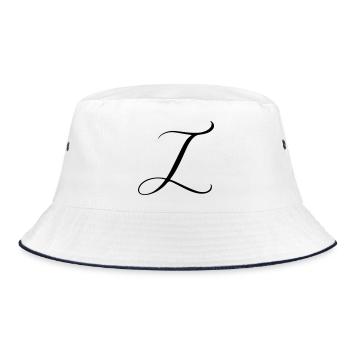 Name mit Anfangsbuchstabe I Ida Ilyas - Bucket Hat - Weiß/Navy - Vorne