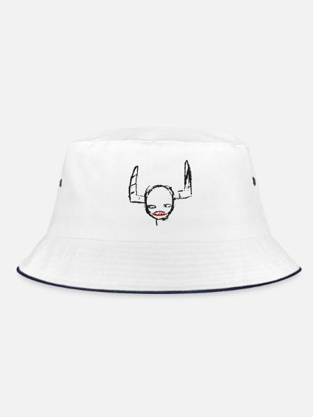 rolling-goth - Bucket Hat - Weiß/Navy