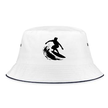 surfer_1 - Bucket Hat - Weiß/Navy - Vorne