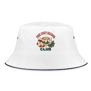 The Cozy Season Club - Bucket Hat - Weiß/Navy - Vorne