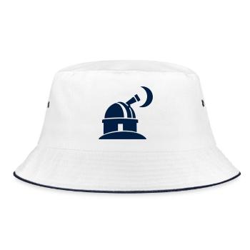 Sternwarte Observatorium Logo - Bucket Hat - Weiß/Navy - Vorne