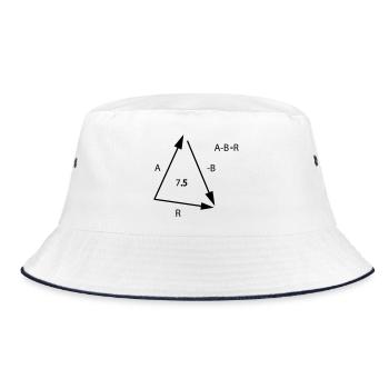 Algebra Mathe - Bucket Hat - Weiß/Navy - Vorne