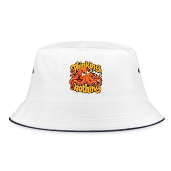 KRAKE - Bucket Hat - Weiß/Navy - Vorne